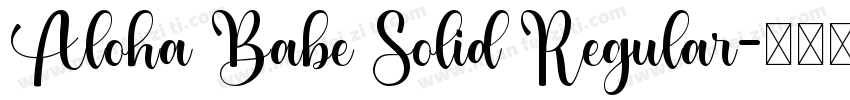Aloha Babe Solid Regular字体转换